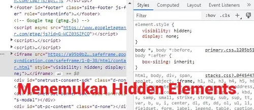 Menemukan 隠された要素はjqueryに関連しています。