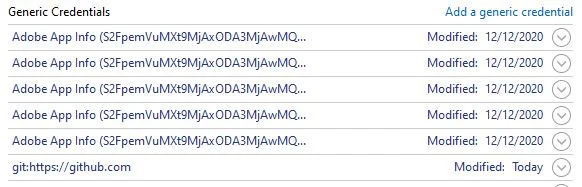 Windowsで使用される資格情報