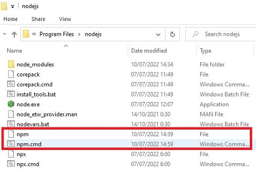 mengatasi構成グローバルnodejs