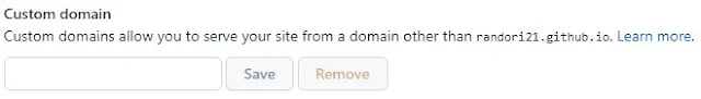 Menentukanカスタムドメインgithub